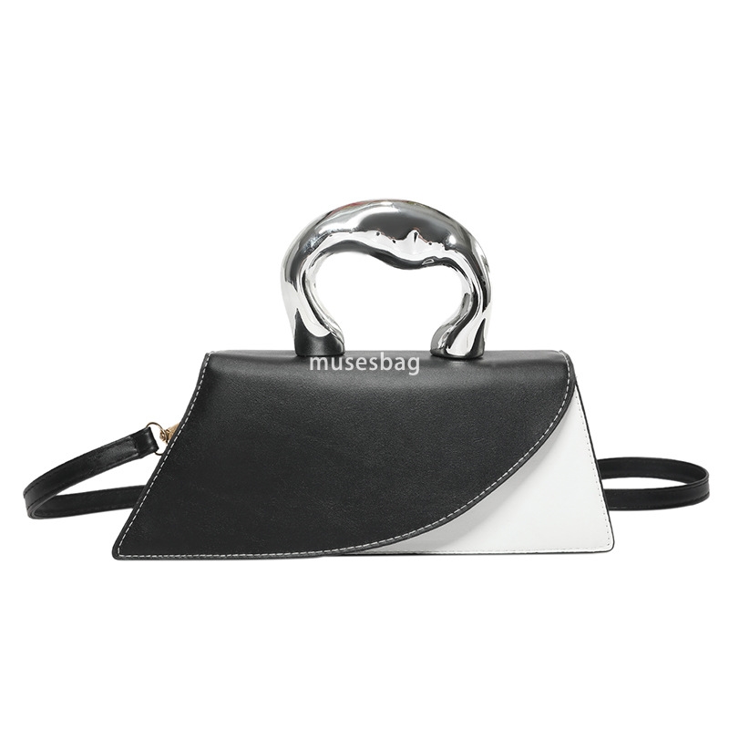 Street Trend Influenza Color Contrast Fashion Handheld Bag for Women Spring and Summer New Popular Western Style Fashion One Shoulder Crossbody Bag