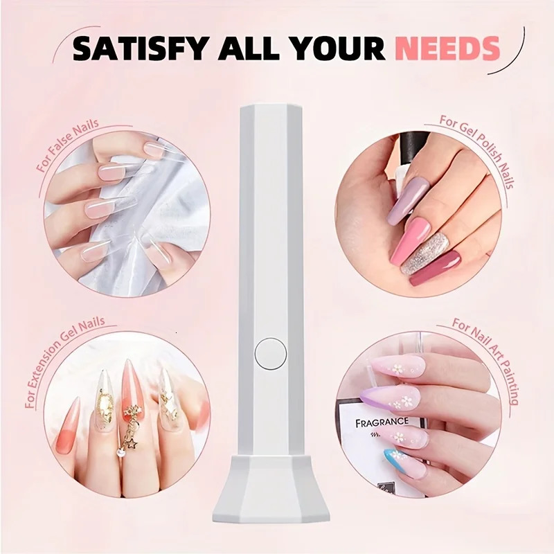 Portable Nail Dryer Lamp LED Nail Light For Curing All Gel Polish USB Rechargeable Quick Dry Manicure Machine Nail Art Tools 240626
