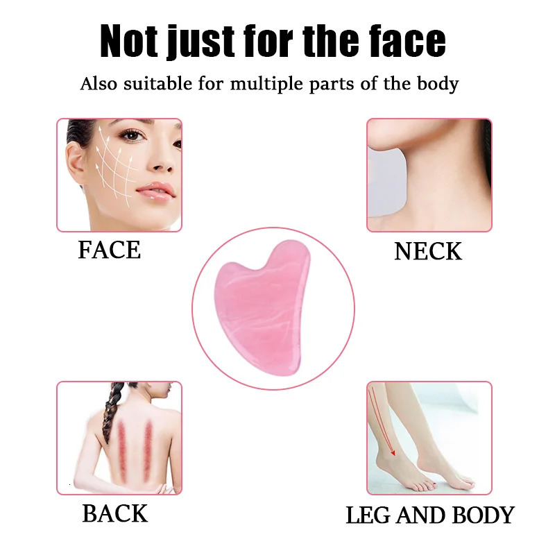 Resin Guasha Scraper Massager Gouache Scraper Face Massage Acupuncture Gua Sha Board Acupoint Eye Care SPA 240626