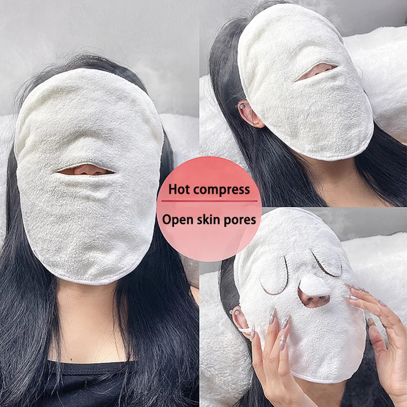 Skin Care Mask Cotton Compress Towel Wet Compress Steamed Face Towel Opens Skin Pore Clean Compress Beauty Care Tools 240626