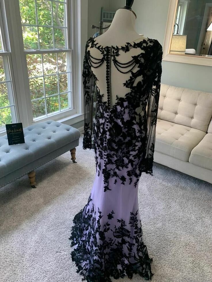 Gothic Black Lace Wedding Dresses With Detachable Skirt 2 In 1 Boho Mermaid Bride Gown Long Sleeves Illusion Back Appliques Vintage Wedding Gowns