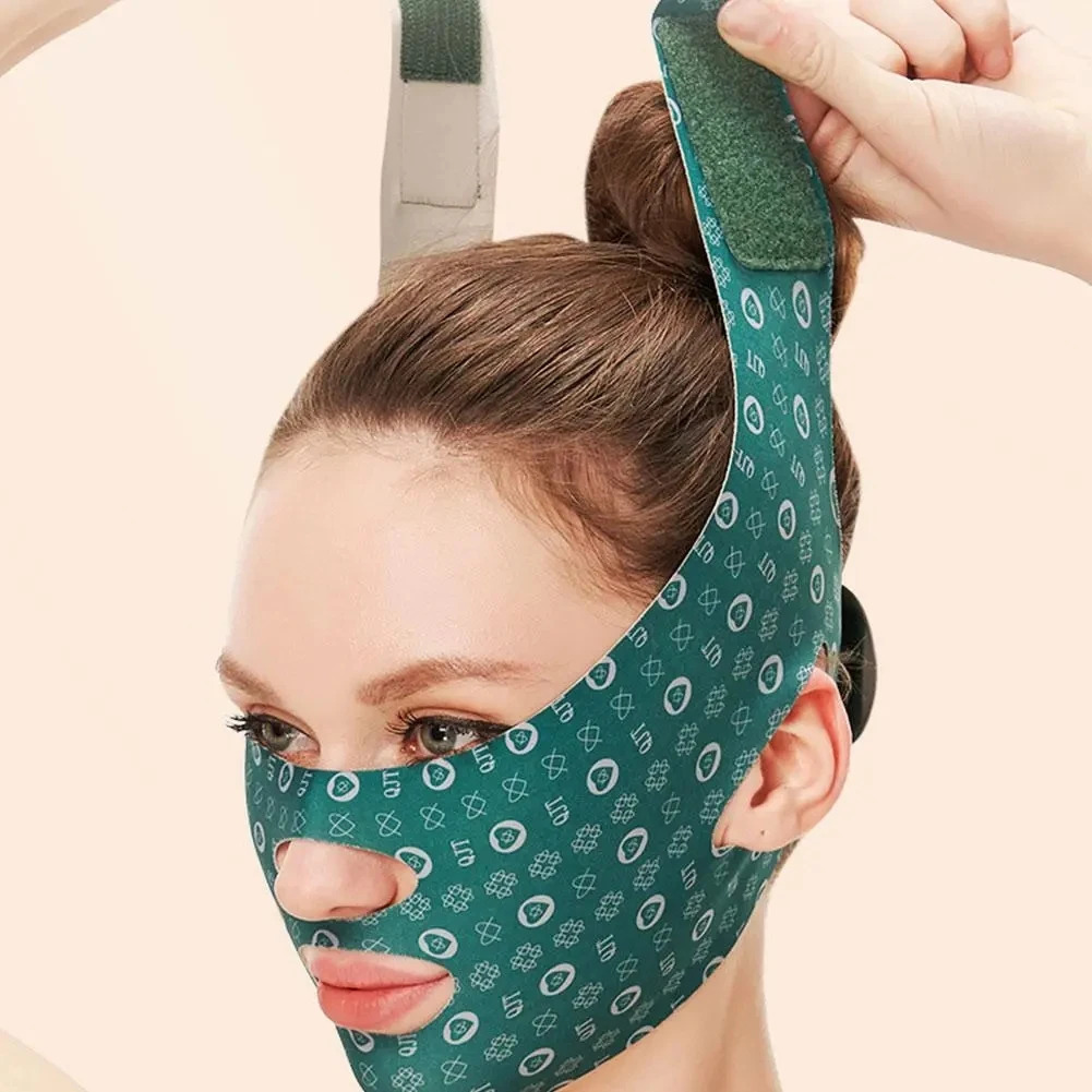 Adjustable V Face Bandage Lift Up Belt Reduce Double Chin Face Sculpting Sleeping Mask Skin Care Tool Face Tapes 240626