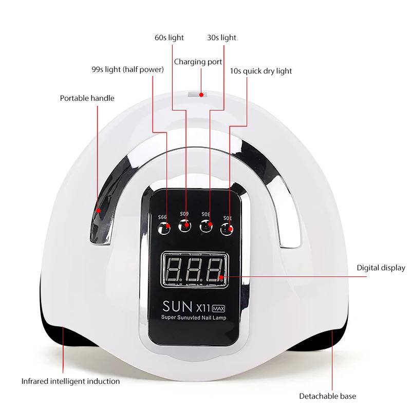 UV LED Nail Lamp Nail Dryer 57 LEDs Lamp Quick Drying Nail Gel Polish Manicure Pedicure Professional Nail Salon Lamp Dryer 240626