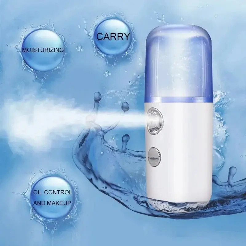 Cold Spray Humidifier Face Steamer Divine Beauty Instrument Nano Water Replen 240626