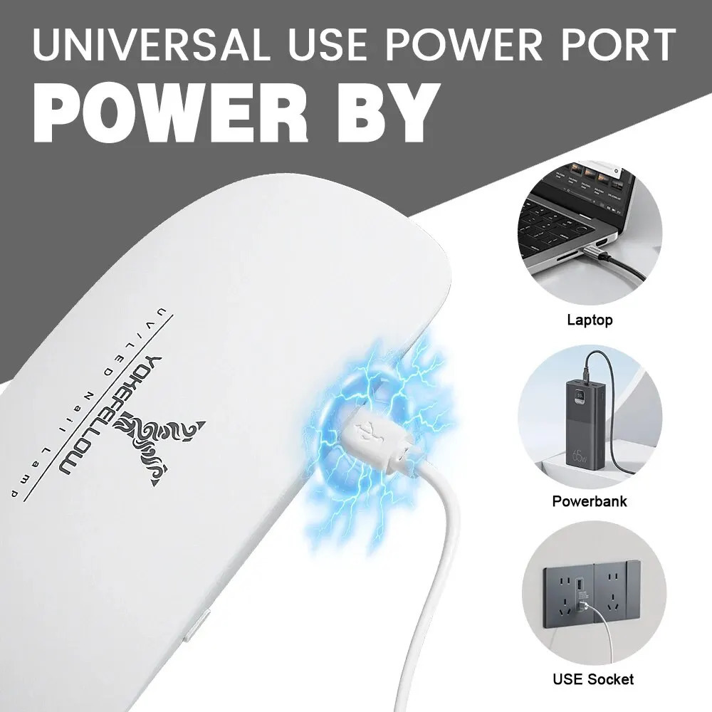 Mini UV LED Nail Lamp Portable Nail Dryer for UV Gel Polish Nail Small Size with USB Fast Drying for Curing All Nail Gels 240626