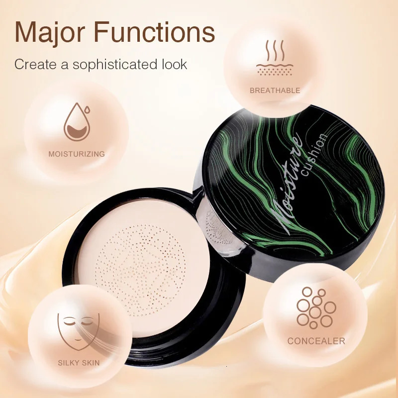 Mushroom Head Air Cushion BB Cream Moisturizing Concealer Lasting Nude CC Liquid Foundation Even Skin Tone Makeup Base Primer 240704