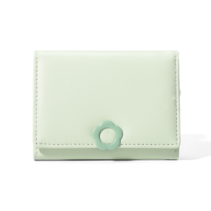 Designer Women's Fashionable Cute High end Practical Card Bag Fashion Buckle PU Leather Short 30% Fold Classic Retro Multi functional Zero Wallet