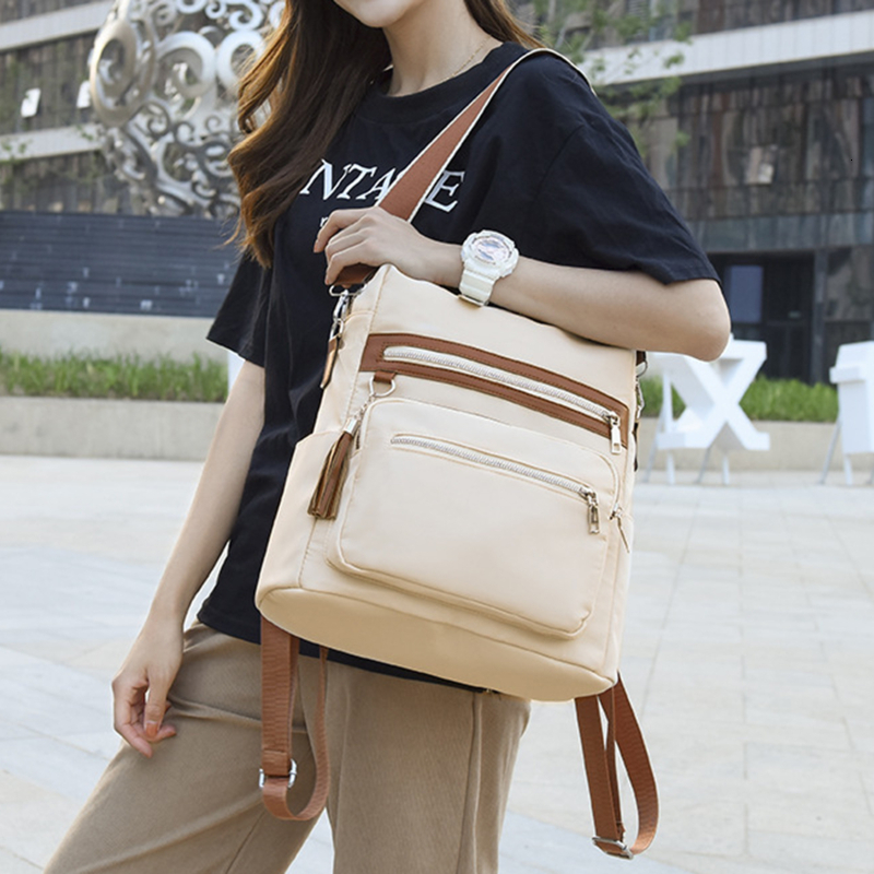 Anti-theft Vintage Casual Backpack Women Oxford Cloth Large Capacity Rucksacks Female Shoulder Bag School Bags For Teenages H6.27#36 ddmy d36e