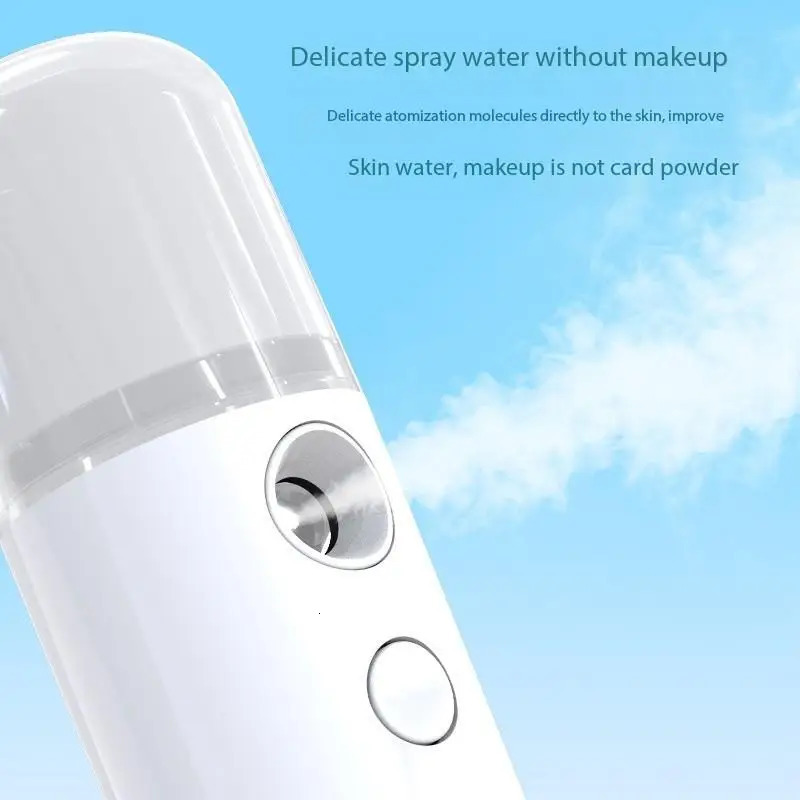White Hydration Meter Nano Spray Hydration Meter Face Hydration Disinfectant Machine Humidifier Small Steam Face Home Use 240626