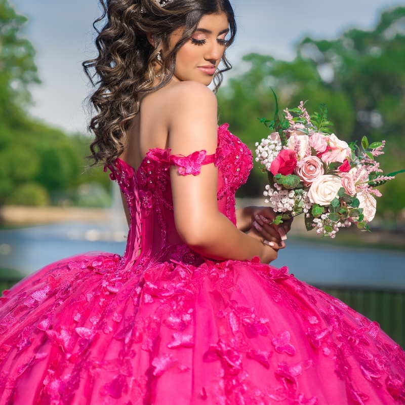 Rose Red Princess Quinceanera Dresses Off Shoulder Beaded Bow Tull Corset Sweet 16 Dress vestidos de 15 quinceanera
