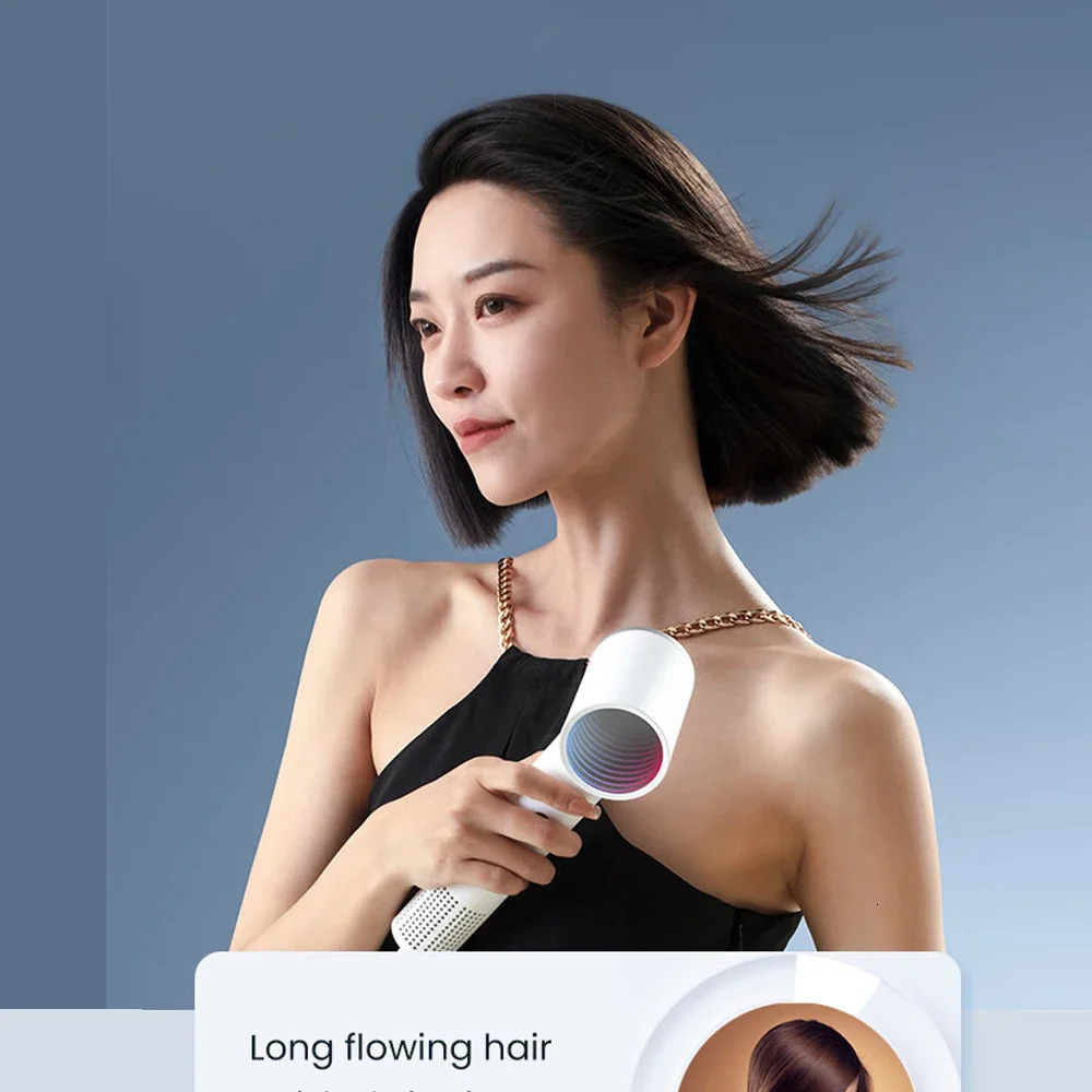 ROIDMI Miro Hair Dryer Affordable High Speed 65m/s Rapid Air Flow Low Noise Smart Temperature Control 20 Million Negative Ions 240626