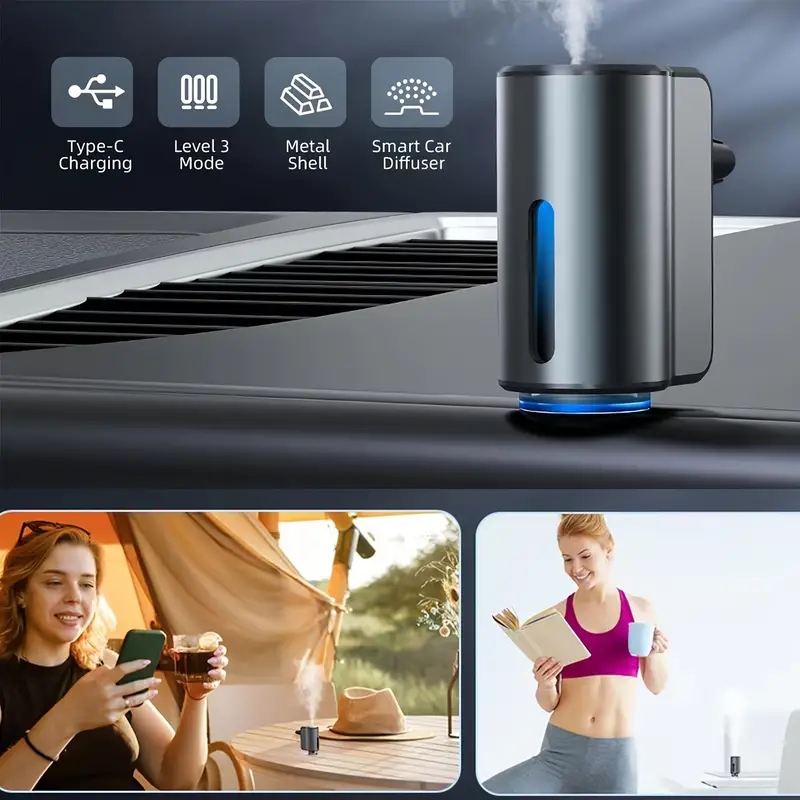 Car Aroma Diffuser Aromatherapy Spray Freshener Machine Air Conditioning Vents Essential Car Oil Diffuser