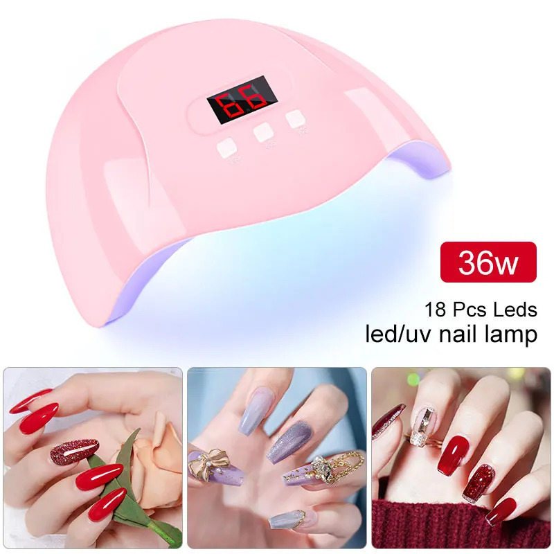 Nail Dryer Machine Portable USB Cable Home Use Nail Lamp For Drying Curing Nails Varnish with 18pcs Beads UV LED Lamp 240626