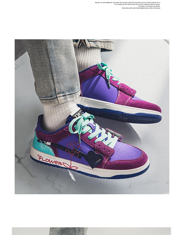Shoes Men Ddmysports S New Explosive Students Graffiti Design Sense Chic Ong Kong Only Board Shoes Outdoor tudents ense