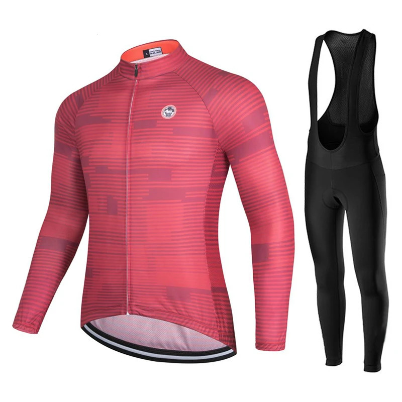 Spring Cycling Clothing Men Long Sleeve Outdoor Set Ropa Ciclismo Autumn Jersey MTB Bicycle Clothes Breathable 240620