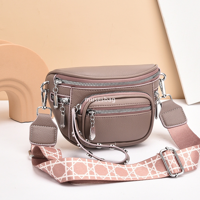 Street fashion niche design small bag summer new Korean version trend wide shoulder strap single shoulder bag women's crossbody bag underarm bag