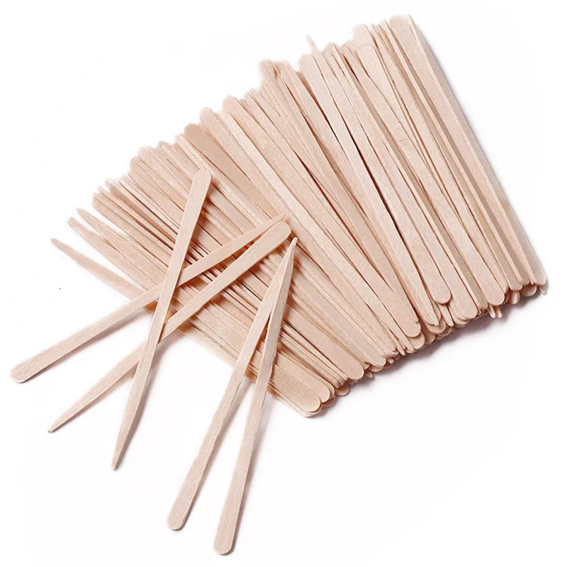 100pc Wooden Waxing Stick Hair Disposable Spatula Bean Body Beauty Tool Face Eyebrows Applicator Depilation Wooden Stick 240626