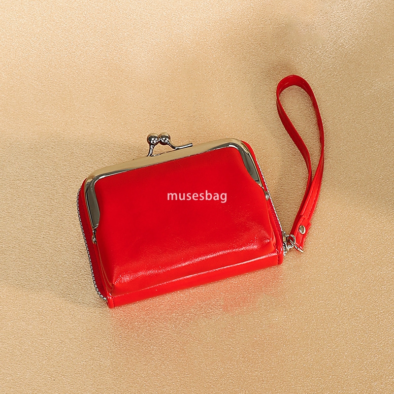 Designer Women's Fashion Classic New Change Card Bag Cross border Source Buckle Zero Wallet 4-inch Zipper Clip Bag Practical Multi functional Han