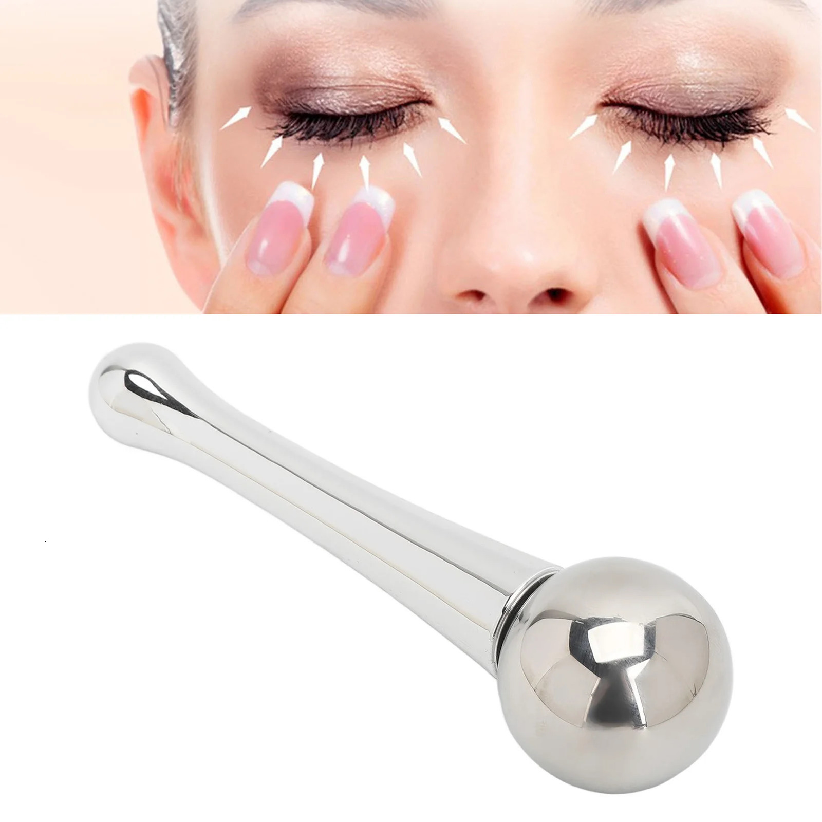 Cooling Globe 32mm Stainless Steel Ice Globe Reduce Swelling s Massage Portable Eye Roller Stick Skin Care Supplies 240626