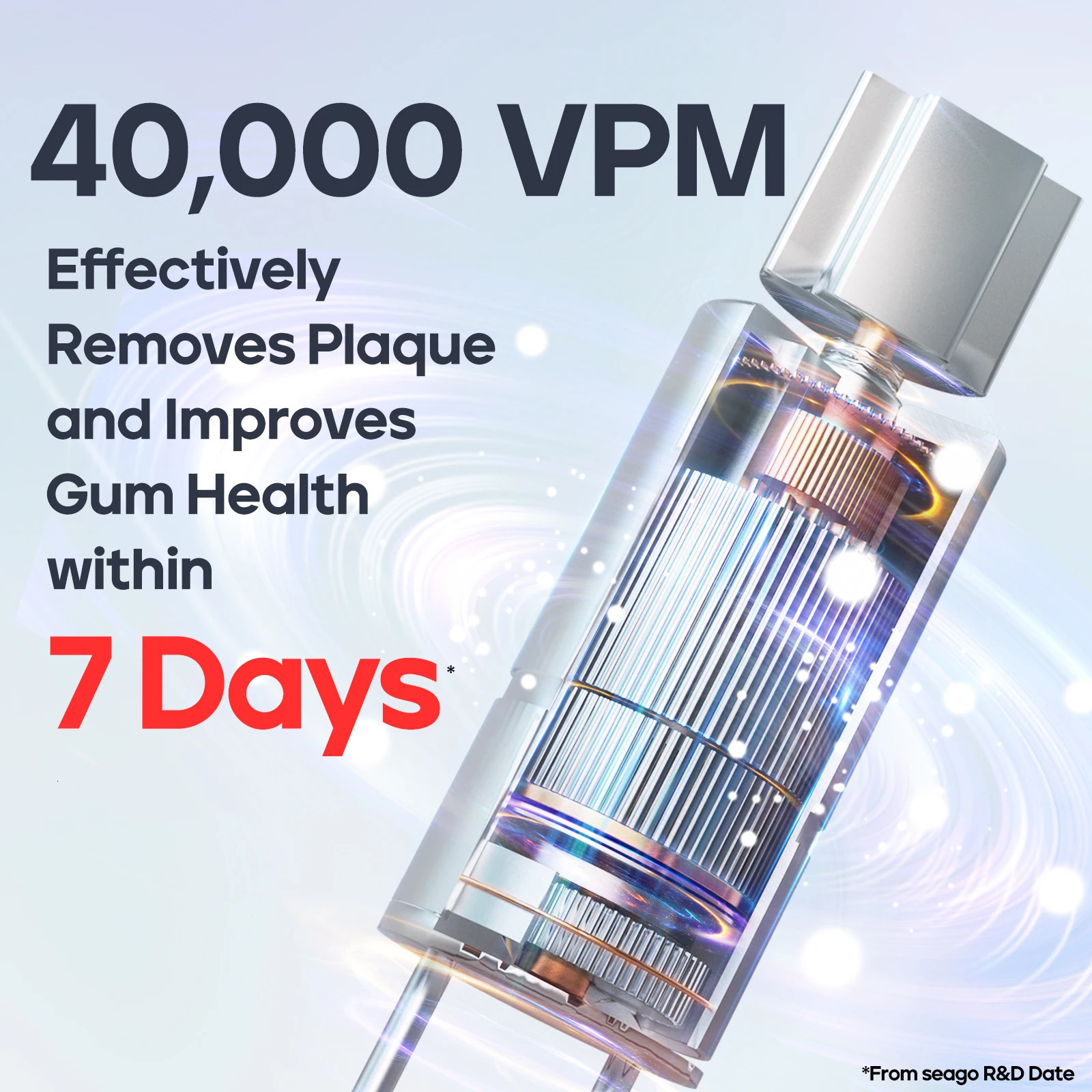 Seago Sonic Electric Toothbrush Tooth brush USB Rechargeable Adult Ultrasonic Teeth Cleaning 10 Replacement Toothbrush Heads 240627