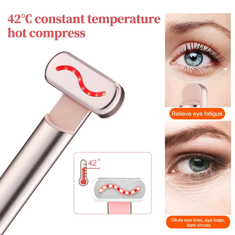 EMS Microcurrent Face Device Red Light Wand Eye Neck Massager Skin Anti Skin Care Beauty Tool 240626