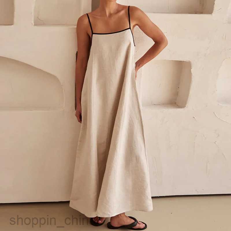 Basic Casual Dresses Women Summer New Sexy Spicy Girl Backless Sleeveless Women's Fashion Simple Loose Suspended Dress