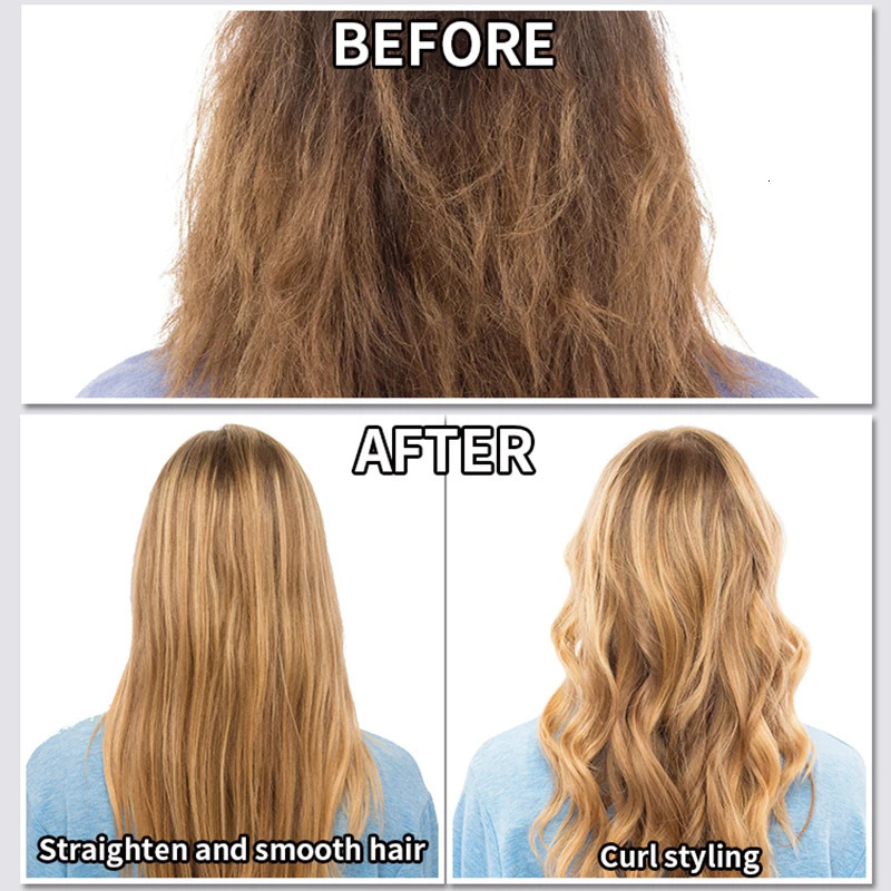 Ihongsen Hair Straightener Fast Warm-Up 2 in 1 Hair Straightener Curler Ceramic Flat Iron Curling Styling Tools 240626