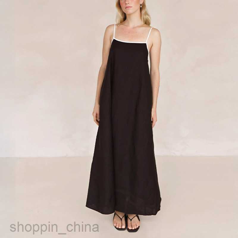 Basic Casual Dresses Women Summer New Sexy Spicy Girl Backless Sleeveless Women's Fashion Simple Loose Suspended Dress