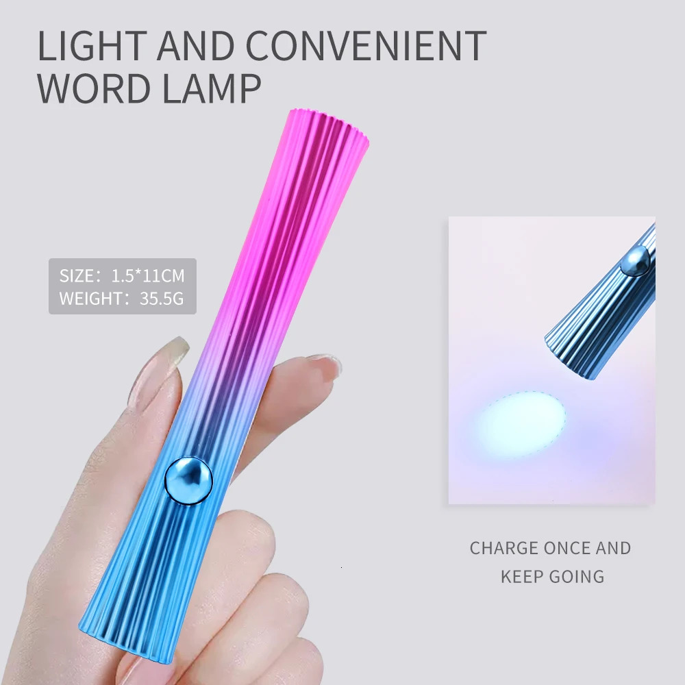 UV Nail Lamp Dryer Machine Portable USB Rechargeable UV LED Nail Quick Drying Light Handheld Manicure Lamp For Gel Varnish Tools 240626