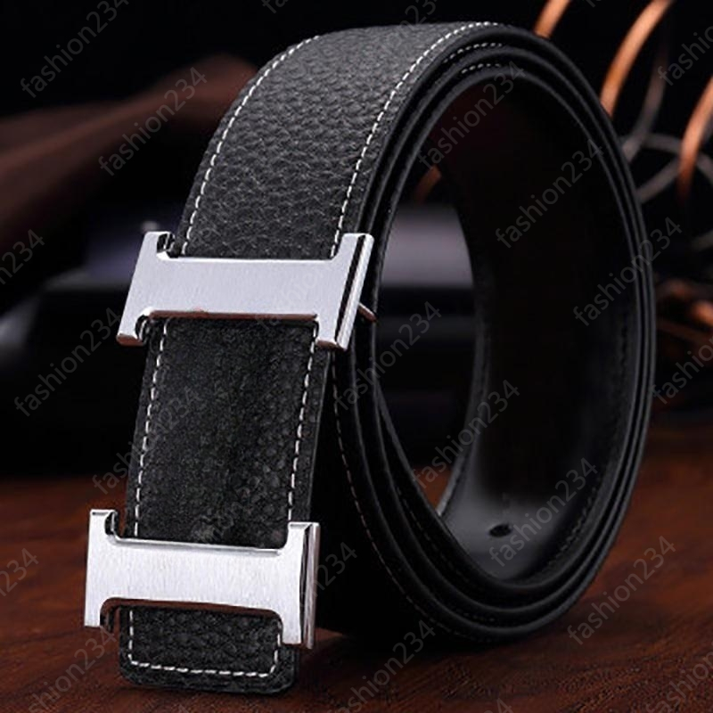 belt men designer belts classic fashion business casual belt wholesale men waistband women metal buckle leather Needle buckle width 3.8CM size 105-125 cm Optional box