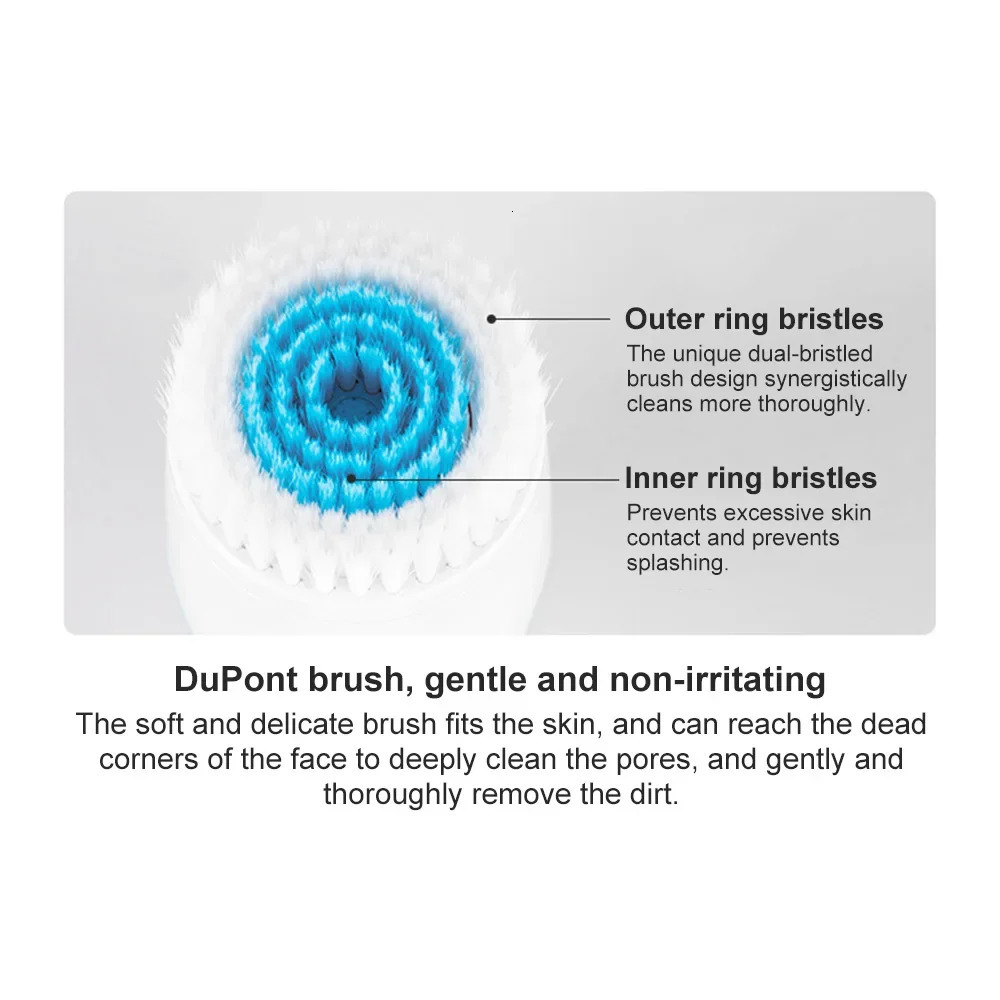 3 In 1 Electric Cleansing Brush Ultrasonic Cleaner Face Massagers Sonic Rotating Cleansing Brush Face Deep Cleansing Tool 240626