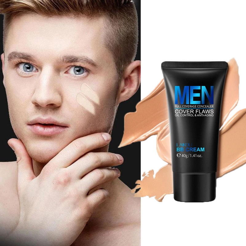 MenS BB Cream Oil-control Concealer Freckle Removing Brighten Skin Easy to Wear Makeup Cosmetic Liquid 240626