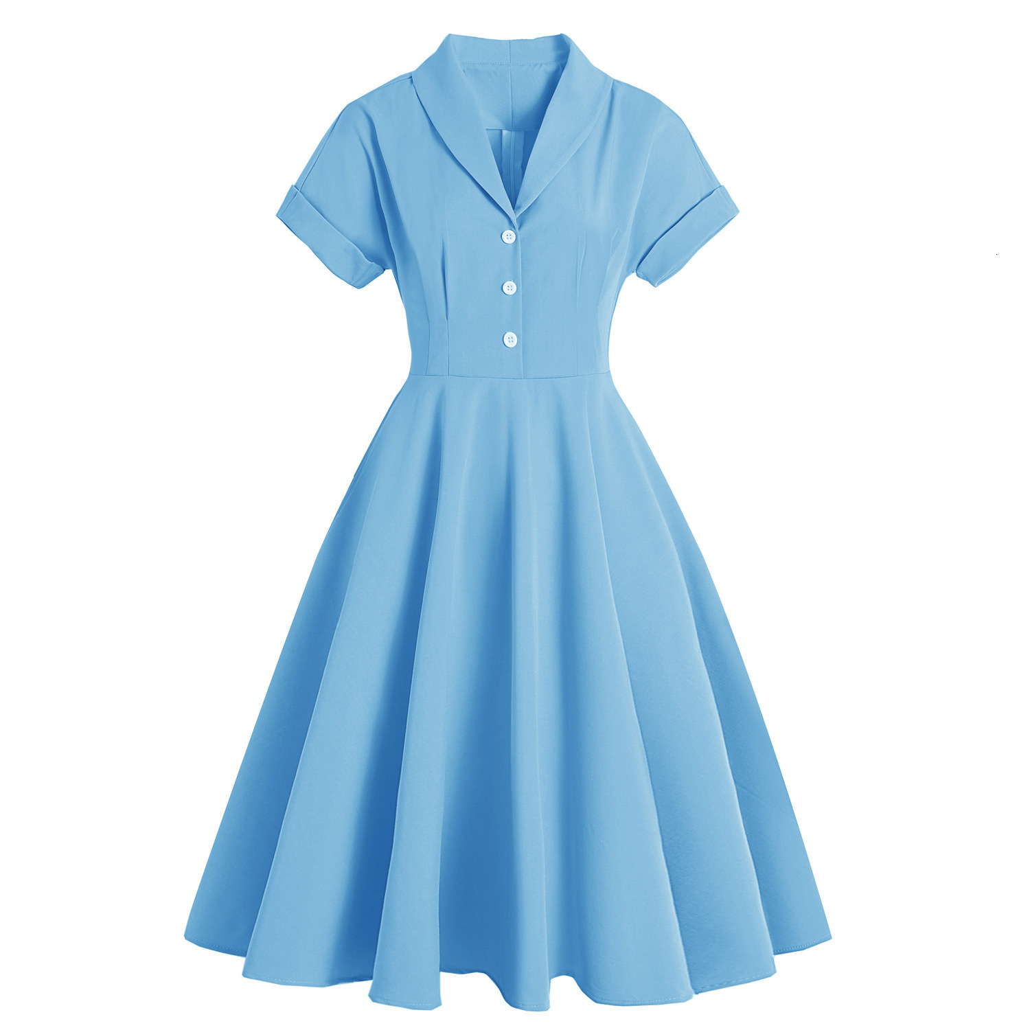 Performance dress medium length skirt Hepburn style skirt large hem dress vintage womens dress 240627