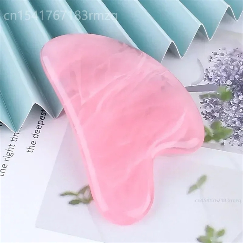 Natural resin Gua Sha Massage Board Rose Face Massager Scrapers Tools For Face Neck Back Body SPA Massage Tools 240626