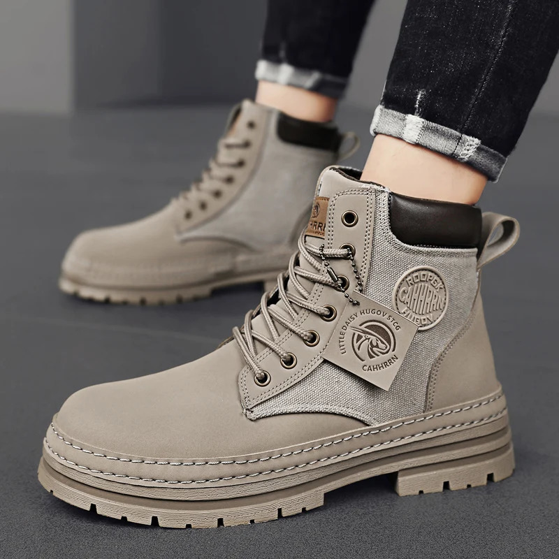 Adult Shoes for Men Trend Martin Boots Cowboy Boy Motorcycle Wearresistant Man Running Sneakers 240626