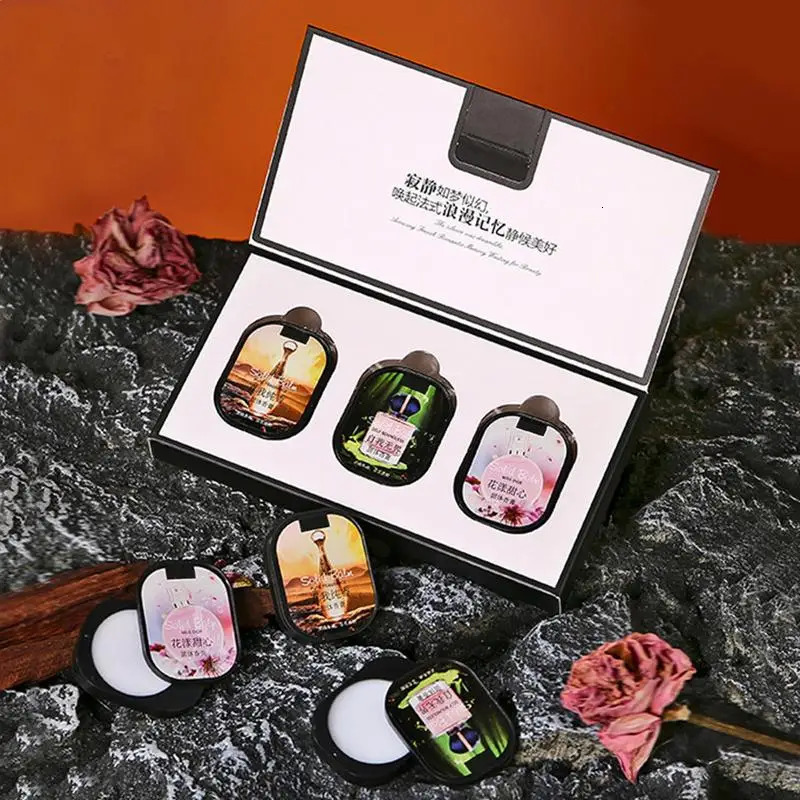 Long Lasting Solid Perfumes Set Fragrance For Women Men Balm Fresh Portable Natural Body Antiperspirants Solid Balm 240626