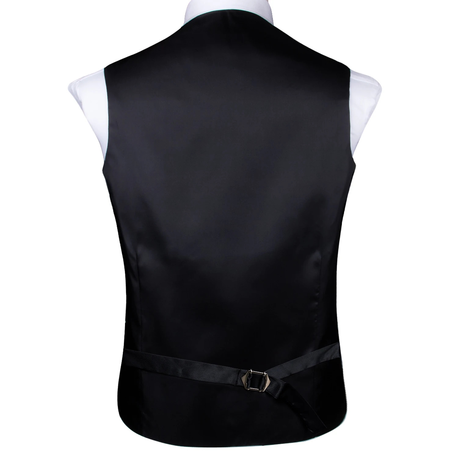 Hi-Tie Navy Blue Mens Vest Formal Silk Paisley Waistcoat Jacket Tie Handkerchief Cufflinks Set For Male Dress Suit Wedding Party 240615