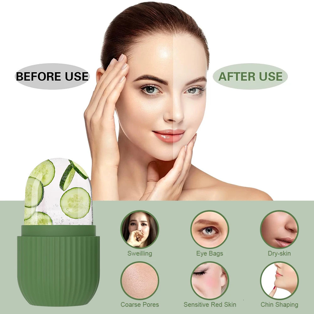 Ice Roller Skin Care Beauty Con Tools Ice Cube Trays Ice Globe Balls Face Massager Skin Care Tool 240626