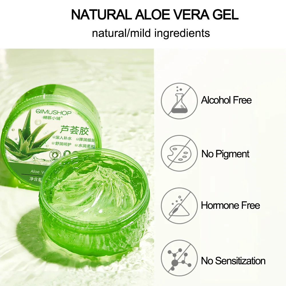 99% Aloe Vera Gel Moisturing Skin Face Cream Shrink Pores Day Cream Skincare Sleeping Mask Korean Skin Care Products 300g 240626