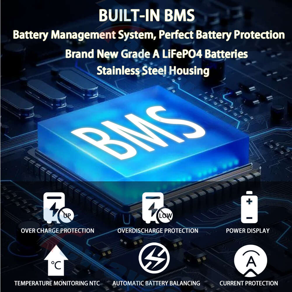 48V 200Ah LiFePO4 Battery Pack 10KWh Power 6000 Cycle Lithium Iron Phosphate Buitl-in BMS 200A CAN RS485 Monitor EU US Tax Free