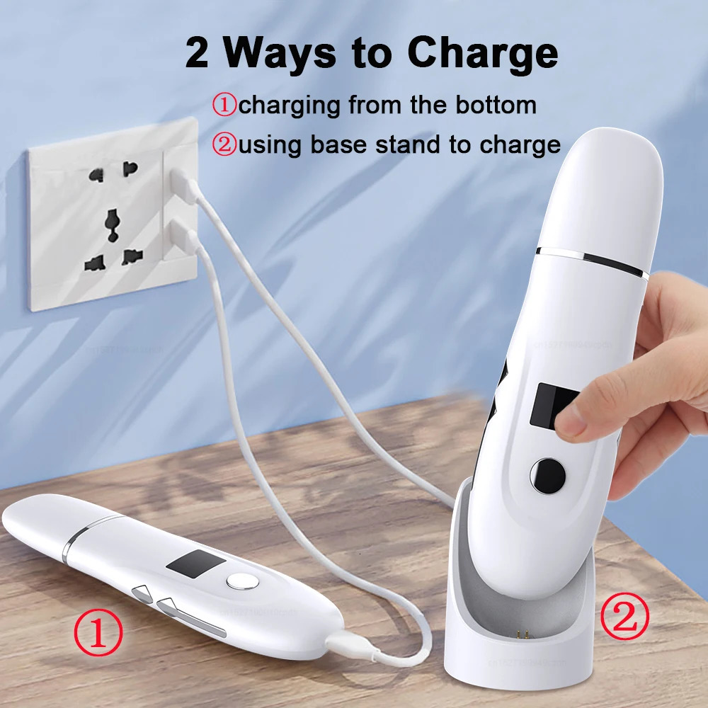 Ultrasonic Cleaner Peeling r Blackhead Skin Scrubber Shovel Deep Cleaning Face Removal Pore Acne EMS 240626