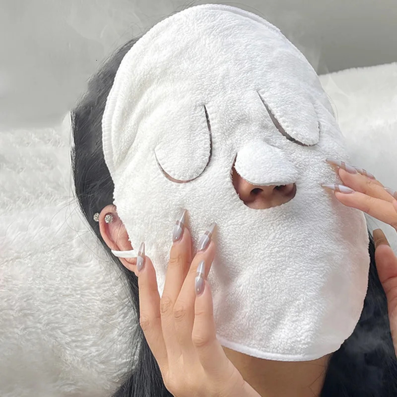 Skin Care Mask Cotton Compress Towel Wet Compress Steamed Face Towel Opens Skin Pore Clean Compress Beauty Care Tools 240626