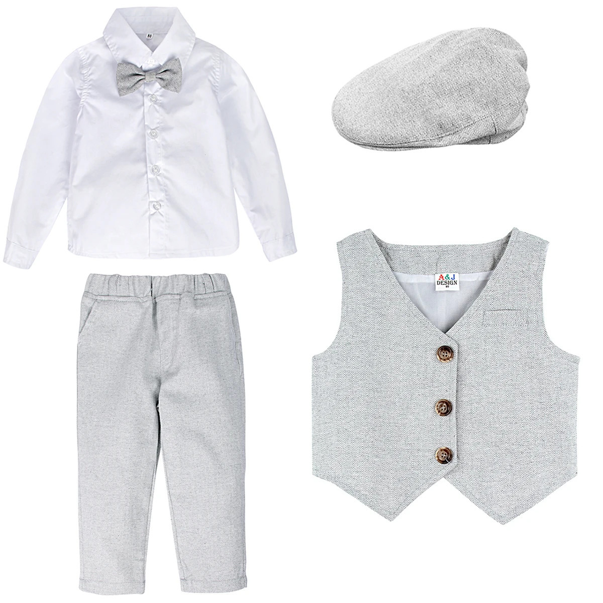 Kids Clothes Boys Wedding Suit Toddler Gentleman Outfit Infant Birthday Baptism Set Baby Formal Party Gift Christening Blazer 240626