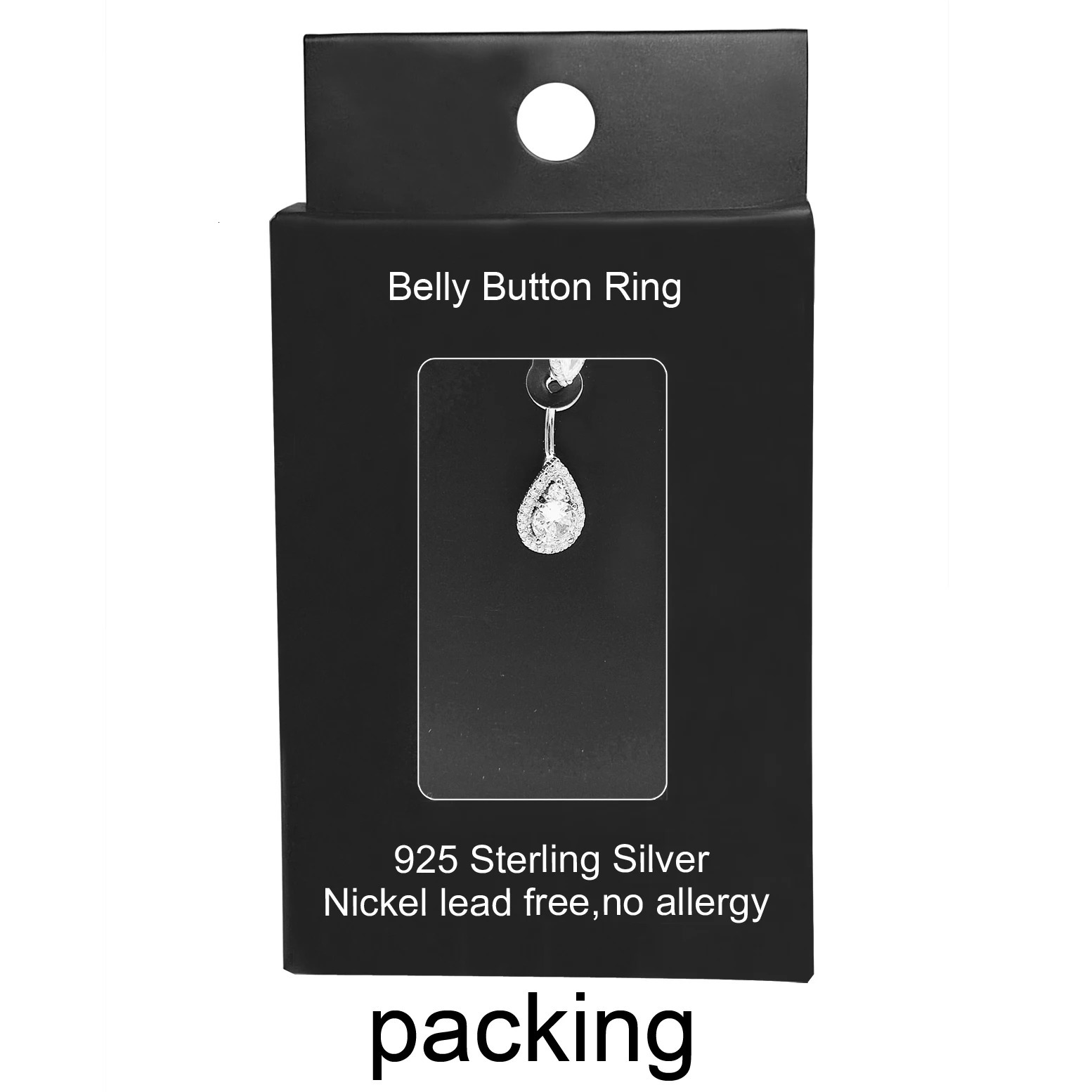 1pc 925 Sterling Silver Belly Button Rings for Women Clear CZ Navel Barbell Navel Bars Piercing Jewelry 240626