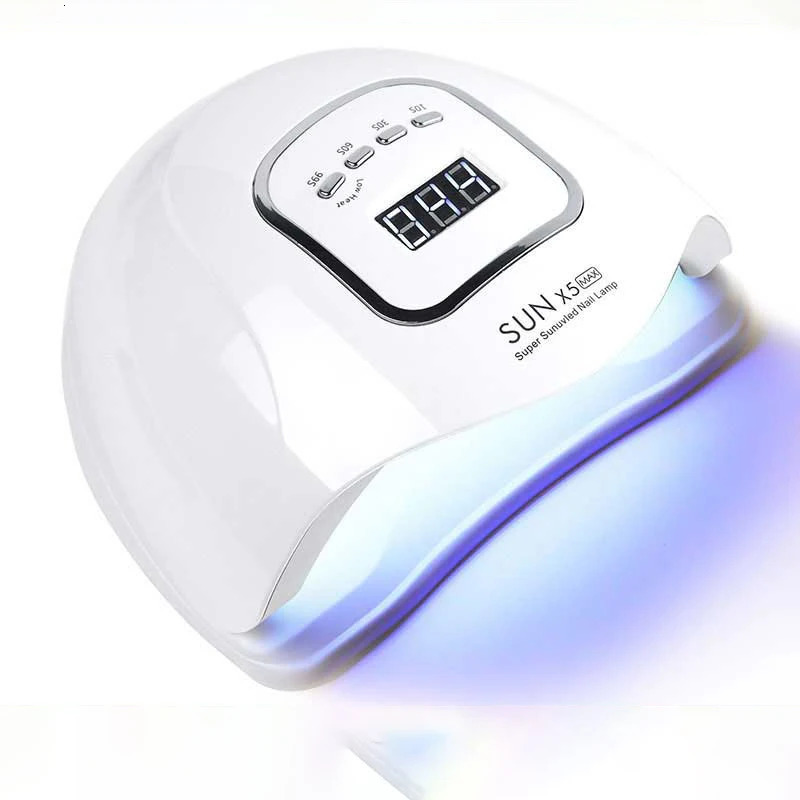 SUNX5Max 150W UV LED Nail Lamp For Fast Drying Gel Nail Po Machine 45 LEDs Manicure Salon Tool Equipment 240626