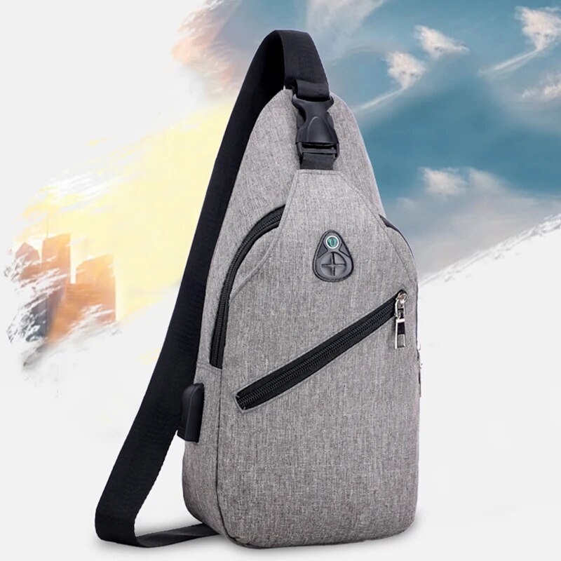 A New Boy Usb Crossbody Shoulder Waterproof Fashion Leisure Small Chest Men's Bag Large Capacity H6.27#21.9 ddmy 3403