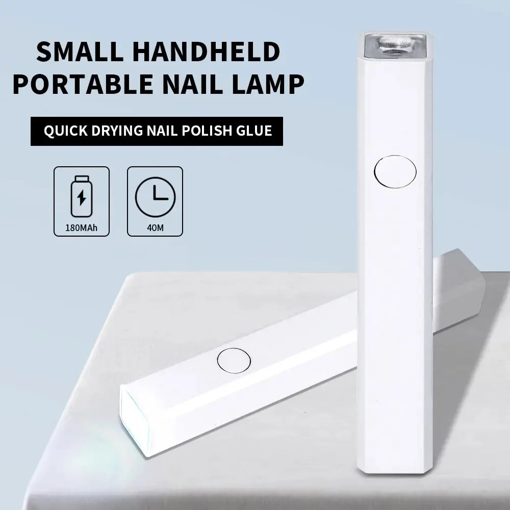 Quick Dry Nail Po Machine 3 UV LEDs 3W Gel Polish Nail Dryer Lamp Manicure Tool Rechargeable Salon Equipment 240626