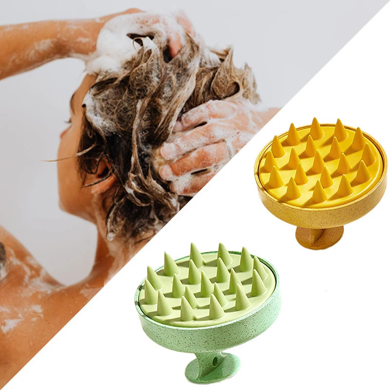 Alwafore Wet and Dry Scalp Massage Brush Head Cleaning Adult Soft Household Bath Silicone Shampoo Brush Massage Comb 240626