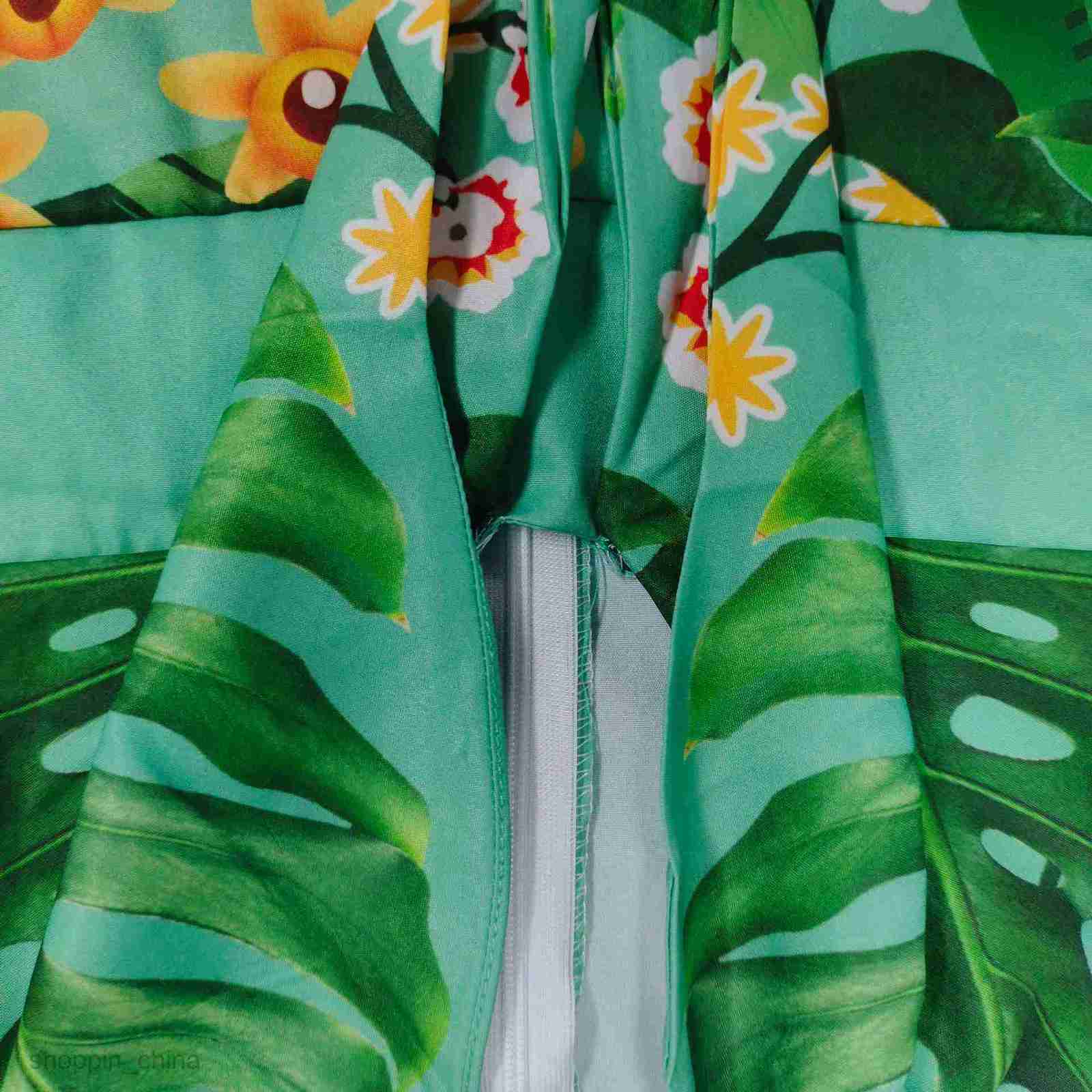 Women's Jumpsuits Rompers Women's Summer New Printed V-neck Slim Fit jumpsuit 661