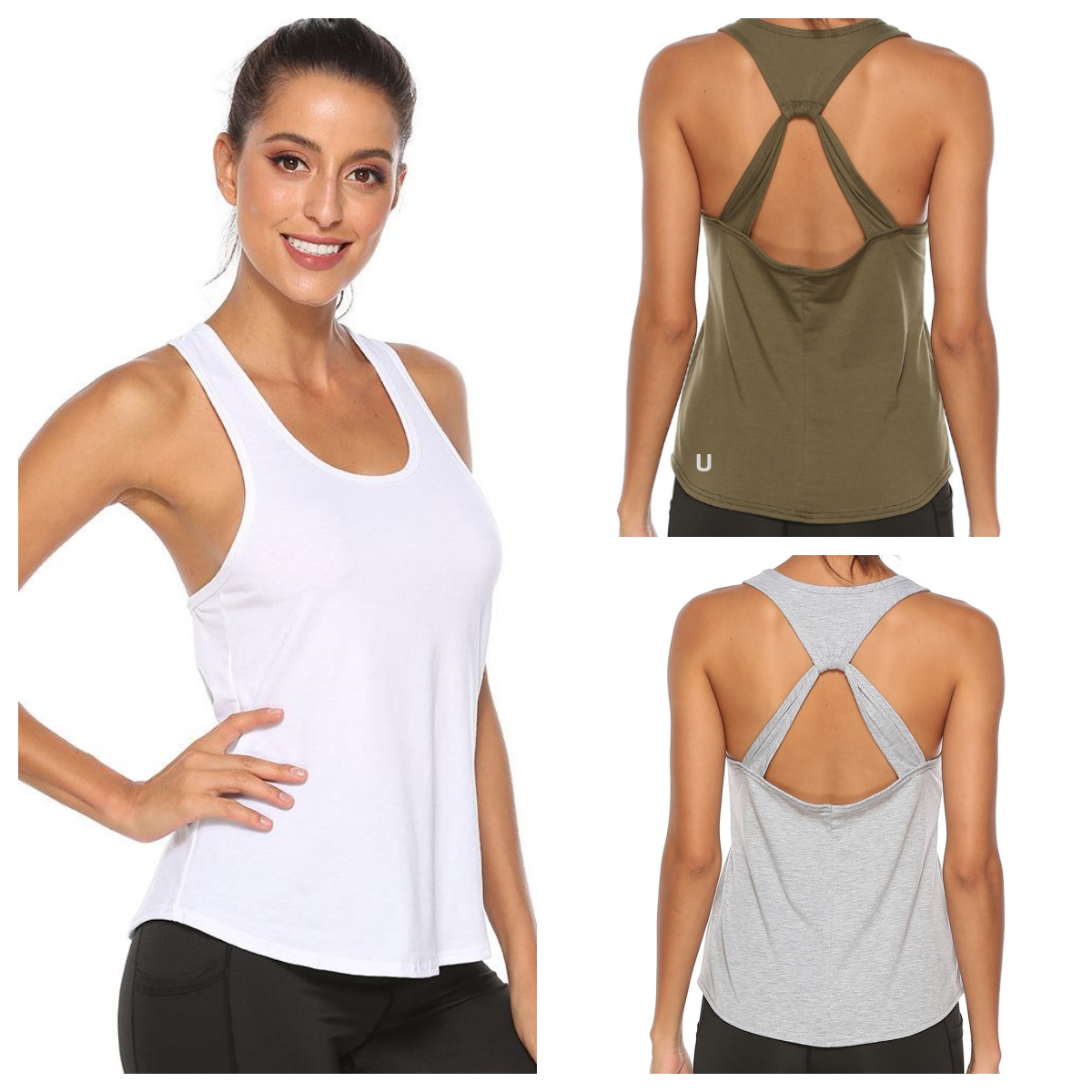 UU-517 Women Yoga Tagliette Tanne Fitness Top Sports Sports Sports Fitness Shit…
